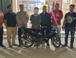Polsek Bangun Sigap! Motor Bengkel Digadaikan Tetangga, Pelaku Dibekuk di Depan Rumah Sendiri
