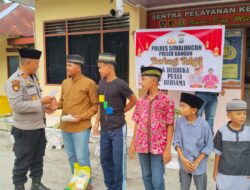 Kapolsek Bangun Gelar Sapa Ramadan Door to Door, Berbagi Takjil dan Santunan dengan Anak Yatim
