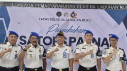 Perkuat Pengawasan Internal, Lapas Labuhan Ruku Ikuti Pengukuhan Satops Patnal