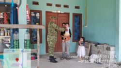 Babinsa Kampung Libo Jaya Serda Satria Marni, Cek dan Mendata Anak Warga Yang Stunting
