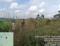 Babinsa Kampung Bekalar Berpatroli Karhutla