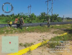 Babinsa Kandis, Patroli Pengamanan di Line Pipa PHR