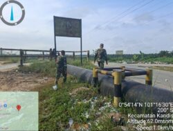 Babinsa Kandis Kembali Melakukan Patroli Pengamanan di Line Pipa Milik PHR dan Komsos Tentang SKK Migas