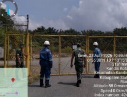 Pastikan Keamanan OVN, Babinsa Kandis Gelar Patroli Pengamanan dan Komsos SKK Migas