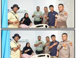 Kepedulian Institusional: Kapolsek Lima Puluh Kunjungi Tokoh Pers yang Sedang Dirawat