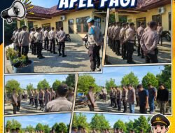 Kapolsek Panipahan Pimpin Langsung Apel Pagi, Tekankan Disiplin dan Pelayanan Prima