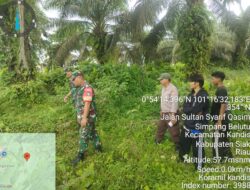 Cuaca Panas, Babinsa Kandis Tingkatkan Kesiapsiagaan Dengan Rutin Lakukan Giat Patroli Karhutla