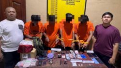 Polsek Bangko Pusako Sita Sabu 43,3 Gram dan Ratusan Amunisi Kaliber Berbeda