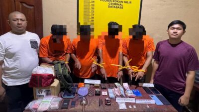Polsek Bangko Pusako Sita Sabu 43,3 Gram dan Ratusan Amunisi Kaliber Berbeda