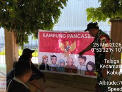 Babinsa  Peltu Rahman S Gelar Giat Kampung Pancasila Bersama Warga Kelurahan Telaga Sam Sam