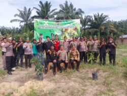 Polsek Kandis Gelar Penanaman 100 Pohon di Telaga Sam Sam, Wujud Dukungan Penghijauan dan Lingkungan Hijau di Kabupaten Siak