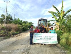CSR, PT. GAS Lakukan Pemeliharaan Jalan Datuk Lima Puluh Sepanjang Kurang Lebih Tiga Kilometer 