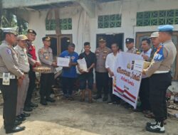 Polsek Kandis Salurkan Bantuan kepada Korban Kebakaran Rumah di Kampung Kandis