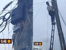 DUGAAN ILEGAL: NGAKU NUSANET, PASANG JARINGAN DI TIANG PLN TALAWI TANPA IZIN – FOTO & VIDEO JADI BUKTI