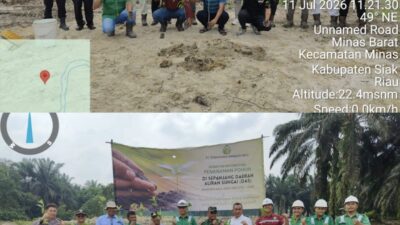 Jaga Ekosistem Lingkungan, PT. Teguhkarsa Wanalestari 2 Kandis Bersama Warga dan Pemerintah Gelar Aksi Menanam Bibit Pohon Hijau Berkelanjutan