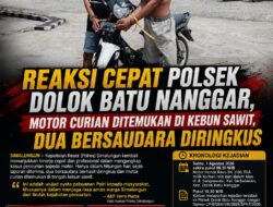 Reaksi Cepat Polsek Dolok Batu Nanggar, Motor Curian Ditemukan di Kebun Sawit, Dua Bersaudara Diringkus