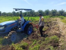 Polsek Kandis Kawal Pengolahan Lahan Jagung Kuartal III, Dukung Swasembada Pangan Nasional