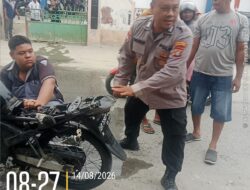 Gerak Cepat Bhabinkamtibmas Polsek Perdagangan Bantu Padamkan Motor Pelajar yang Terbakar