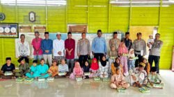 Wujud Kepedulian, Polres Rohil Usap Senyum Anak Yatim di Pasir Limau Kapas