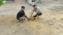 Polsek Panipahan Sosialisasilan Program Green Policing dan Tanam Bibit Pohon