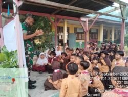 Babinsa Serda Roni Panjaitan Sampaikan Nilai – Nilai Pancasila Kepada Sejumlah Siswa