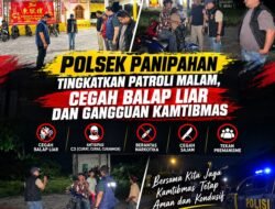 Polsek Panipahan Tingkatkan Patroli Malam, Cegah Balap Liar dan Gangguan Kamtibmas