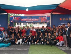 Tournament Piala Panglima TNI Dibuka Dihalaman Kantor Camat Mandau