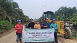 CSR, PT. GAS Kembali Melakukan Pemeliharaan Jalan Datuk Lima Puluh Sepanjang Tiga Koma Lima Kilometer