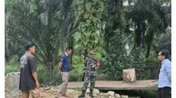 Pembangunan Jembatan Merah Putih Sungai Manggis dan Teluk Merbau Dimulai, Kodim 0322/Siak Dorong Akses dan Mobilitas Warga