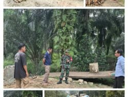 Pembangunan Jembatan Merah Putih Sungai Manggis dan Teluk Merbau Dimulai, Kodim 0322/Siak Dorong Akses dan Mobilitas Warga