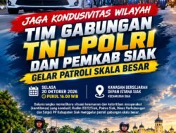 Jaga Kondusivitas Wilayah, Tim Gabungan TNI-Polri dan Pemkab Siak Gelar Patroli Skala Besar
